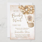 We Can Bearly Wait Baby Shower Uitnodiging (Voorkant)