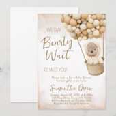 We Can Bearly Wait Baby Shower Uitnodiging (Voorkant / Achterkant)
