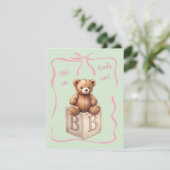 We Can Bearly Wait Baby Shower Uitnodiging (Staand voorkant)