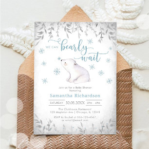 We Can Bearly Wait Baby Shower Uitnodiging