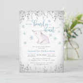 We Can Bearly Wait Baby Shower Uitnodiging (Staand voorkant)