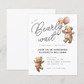 We Can Bearly Wait Baby Shower Uitnodiging | Budge (Voorkant / Achterkant)