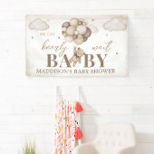 We Can Bearly Wait Baby Shower Vlag Spandoek (Insitu)