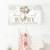 We Can Bearly Wait Baby Shower Vlag Spandoek (Insitu)