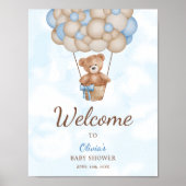 We Can Bearly Wait Baby Shower Welcome Sign Poster (Voorkant)