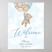 We Can Bearly Wait Baby Shower Welcome Sign Poster (Voorkant)