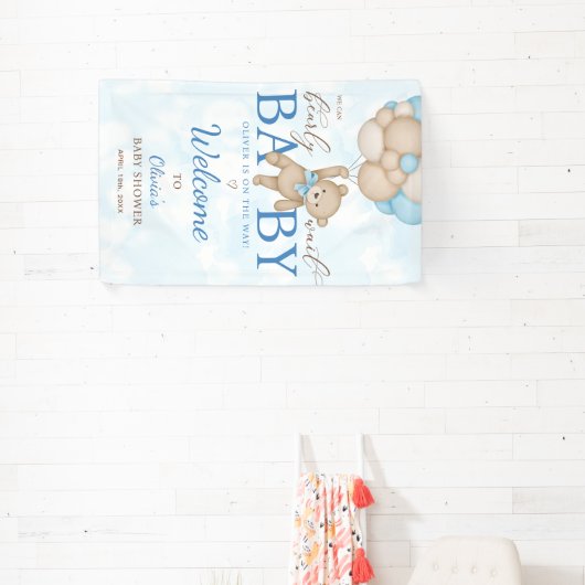 We Can Bearly Wait Baby Shower Welcome Spandoek (Insitu)