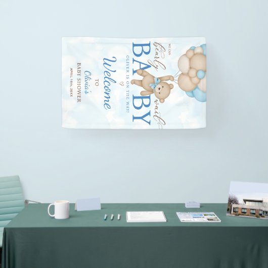 We Can Bearly Wait Baby Shower Welcome Spandoek (Beurs)