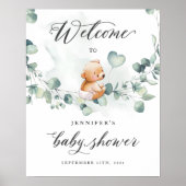 We Can Bearly Wait Baby Shower Welkom Bord Poster (Voorkant)