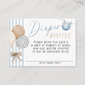 We Can Bearly Wait Bear Baby Shower Diaper Raffle Informatiekaartje (Voorkant)