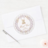 We Can Bearly Wait Bear Baby Shower Thank You Ronde Sticker (Envelop)