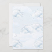 We can Bearly Wait! Bear Blue Balloon Baby Shower Kaart (Achterkant)