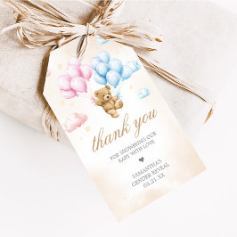 We Can Bearly Wait Bear Gender Reveal Favor Tags Cadeaulabel