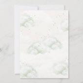 We can Bearly Wait! Bear Sage Balloon Baby Shower Kaart (Achterkant)