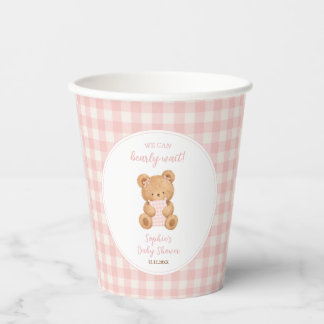 We Can Bearly Wait Beer Meisje Baby Borrel Papieren Bekers