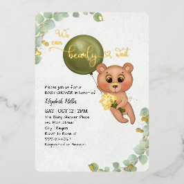 We Can Bearly Wait Beerfeestje  Folie Uitnodiging