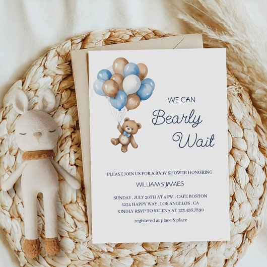 We Can Bearly Wait beroemd gemaakt door Blue & Bro Kaart