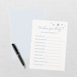 We Can Bearly Wait Blauwe Jongens Baby Shower Spel Informatiekaartje