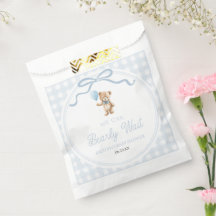 We Can Bearly Wait Blauwe Teddibeer Baby Shower