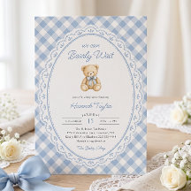 We Can Bearly Wait Blauwe Teddyshower Baby Shower