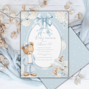 We Can Bearly Wait Bloemrijke Fantasie Baby Shower Kaart