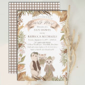 We Can Bearly Wait Boho Bear Family Baby Shower Kaart