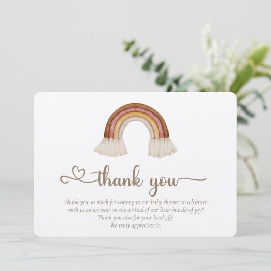 We Can Bearly Wait Boho Speelgoed Bedankkaart (Staand voorkant)