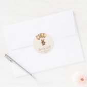 We Can Bearly Wait Boho Teddibeer Baby Shower Ronde Sticker (Envelop)