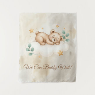 We Can Bearly Wait Boho Teddydier Baby Shower Wandkleed