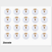 We Can Bearly Wait Boho Teddydrop Babyborrel Ronde Sticker (Vel)