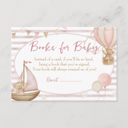 We Can Bearly Wait Books for Baby Card Informatiekaartje (Voorkant)