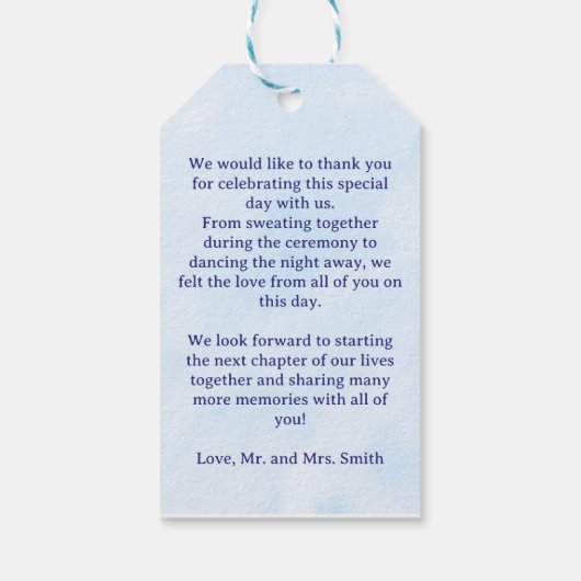 We Can Bearly Wait , Boy Baby Shower Cadeaulabel (Achterkant)