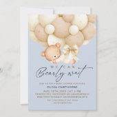 We can Bearly Wait Boy Baby Shower   Kaart (Voorkant)
