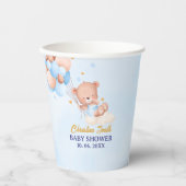 We Can Bearly Wait , Boy Baby Shower Papieren Bekers (Voorkant)