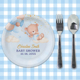 We Can Bearly Wait , Boy Baby Shower Papieren Bordje