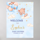 We Can Bearly Wait, Boy Baby Shower Poster (Voorkant)