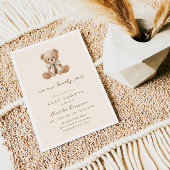 We Can Bearly Wait Bruine Baby Shower Kaart