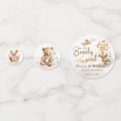 We Can Bearly Wait Cub Brown Baby Shower Confetti (Achterkanten)