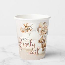 We Can Bearly Wait Cub Brown Baby Shower Papieren Bekers