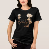 We Can Bearly Wait Cub Brown Baby Shower Tri-Blend Shirt (Voorkant)