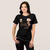 We Can Bearly Wait Cub Brown Baby Shower Tri-Blend Shirt (Voorkant volledig)