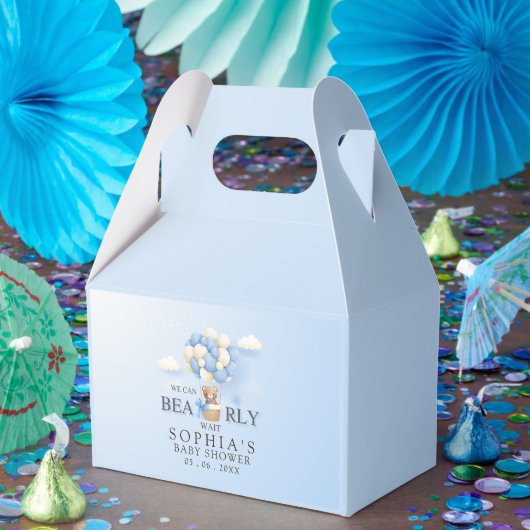 We can Bearly Wait Cute Bear Baby Shower Boy Bedankdoosjes (Feest)