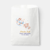 We Can Bearly Wait ,Cute Bear Baby Shower boy Bedankzakje (Voorkant)