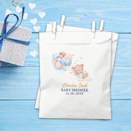 We Can Bearly Wait ,Cute Bear Baby Shower boy Bedankzakje