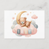 We Can Bearly Wait Diaper Raffle Card Informatiekaartje (Achterkant)