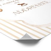 We Can Bearly Wait Elegant Baby Shower addressee Poster (Hoek)