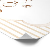 We Can Bearly Wait Elegant Baby Shower food Poster (Hoek)