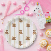 We Can Bearly Wait Elegant Baby Shower Papieren Bordje (Feest)