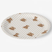 We Can Bearly Wait Elegant Baby Shower Papieren Bordje (Gekanteld)