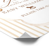 We Can Bearly Wait Elegante Baby Shower Favorieten Poster (Hoek)